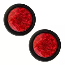 Juego De Faros Led Traseros Redondos Rojo Stop Y Poscion 12v