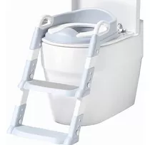 Onehome Asiento Entrenador Baño Bebe Escalera Antideslizante Color Blanco/gris Liso