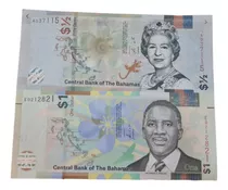 Billetes Mundiales : Bahamas  1/2 Dolar ,1 Dolar 2017/2019