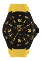 Reloj Caterpillar Lb11127137 Correa Resina Amarilla Color De La Malla Amarillo Color Del Fondo Negro