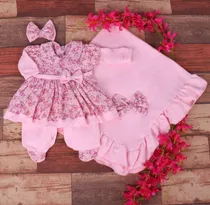 Kit Saída De Maternidade Rosa Menina Coroa Princesa - Bebe