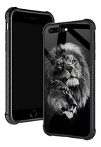 Tnxee iPhone 8 Plus Case,fluorescence Bicolor Lion J27ke