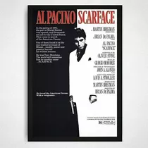 Cuadro Al Pacino Scarface Marco Con Vidrio 35x50