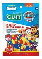 Flosser Dental Gum Con Aplicador Paw Patrol Sabor Uva 40 u