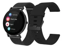 Smartwatch X-view Quantum Q6 + Malla De Ip68 Metal Color De La Caja Negro