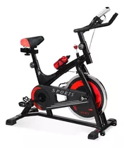 Bicicleta Fija Centurfit Mkz-cfbici6kgneg Para Spinning Color Negro Y Rojo