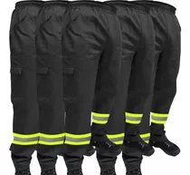 Kit 10-calça De Uniforme Brim Pesado - Com Faixa Refletiva