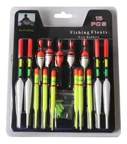 Pesca Flotador Pesca Bobbers Plástico Pack 15 Piezas 