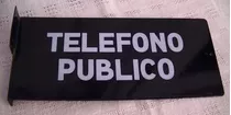 Cartel Teléfono Público Doble Faz (vintage)