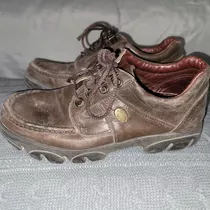 Zapatos Cuero Marrón, N°40, De Hombre, Con Cordones. Usados
