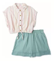 Conjunto Niña Camisa Y Short Talla 4/5