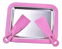 Mini Heladera Con 2 Espátulas Frozen Yogurt Freezer Rosa