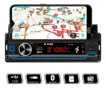 Auto Rádio Com Suporte Para Celular Bluetooth Usb Sd Aux App