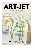 Art-jet A4 Fotográfico Autoadhesivo De 20 Hojas De 115g Color Blanco Por Unidad