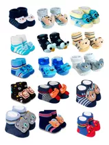 Kit 12 Meias Sapatinho Pantufas Bebê Recém Nascidos Baby