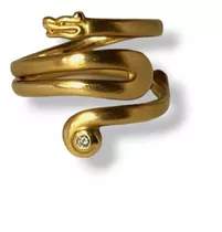 Anel H.stern Em Ouro Amarelo 18k Com Diamante Dragão