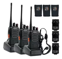 Handy Radio Uhf Walkie Talkie 16ch Vox Gadnic Kit X3 + Auri