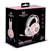 Audifono Gamer Monster Girl Warm Rosa - Malik