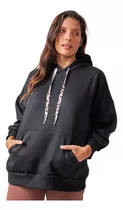 Maxi Buzo Hoodie Capucha Largo Frisado Oversize Talle Grande