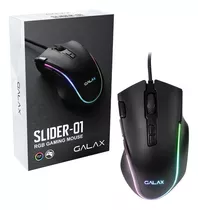 Mouse Gamer Galax Slider-01, 7200 Dpi, 8 Botões, Rgb, Preto