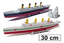 Kit 2 Navios Históricos - Titanic - Britannic - 30cm