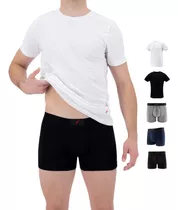 Pack 3 Boxer + 2 Playera Trueno+ Total Confort Para Hombre