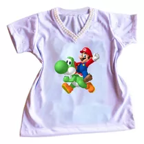 Camiseta Camisa Personalizada Infantil Do Super Mario Mod41