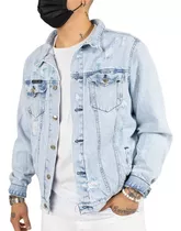 Campera De Jeans Oversize Rigida De Hombre