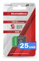 Kit 25 Cartão De Memória 8gb Microsd Ultra Veloz Masterdrive