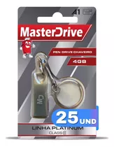 Kit 25 Pendrive 4gb Gd Masterdrive Platinum Atacado Original