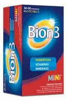 Pack Bion 3 Mini 60 Comprimidos Masticables Sabor Frambuesa