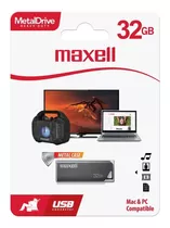 Maxell Memoria Usb Metal 32gb Color Gris