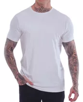 Camiseta Masculina Básica De Viscose Branca (010)