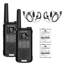 Walkie Takie Gadnic Kit X2 Uhf Display Usb C Manos Libres