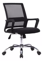 Silla De Oficina Escritorio Ejecutiva Lumbar Negro Niviko Color Negro