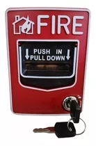 Botón Alarma Incendios Accionar Llaves Estación Emergencia