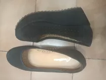 Zapato Taco Semi Chino Calado Negro