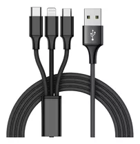 Cable Multiple 3 En 1 Compatible Para iPhone Usb C Micro ®