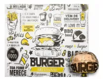 Papel Manteiga Acoplado 100 Un Embrulhar Hamburguer Lanche