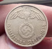 Moneda Alemania Segunda Guerra Mundial 5 Pfening 1939