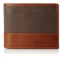 Timberland Mens Baseline Canvas Wallet Con Pasaporte Extraib