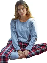 Pijama Mujer Pantalón Escoces De Viyela  -  Jaia