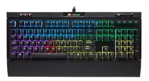 Teclado Gamer Corsair Strafe Mk.2 Qwerty Cherry Mx Red Inglês Us Cor Preto Com Luz Rgb