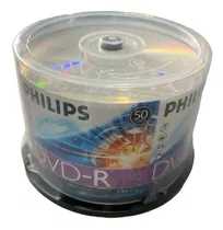 50 Dvd-r Philips 4.7 Gb 120min 1-8x Virgem Original
