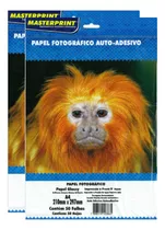 Papel Fotográfico Adesivo 130g A4 Glossy Masterprint 100 Fls Cor Branco