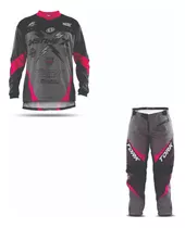 Kit Conjunto Roupa Motocros Trilha Enduro Infantil Insane X