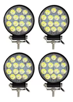 Kit X4 Faro Auxiliar Led 42w 14 Leds Universal Camioneta 4x4