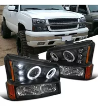 Faros Lupa Detalles Led Chevrolet Silverado 2003 - 2007