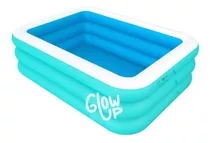 Piscina Inflable Rectangular Glowup R6097 De 305cm X 183cm X 60cm 2000l Azul Y Blanca Caja