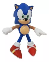 Boneco Sonic Super Size - 29cm - Pvc - Azul